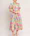 BLOOMING GARDEN WOVEN MIDI DRESS
