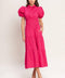 SUGAR CLOUD WOVEN MIDI DRESS