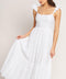 SWEET ESCAPE WOVEN EYELET MIDI DRESS