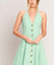 LOVELY CHARM MINT WOVEN MINI DRESS