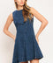 DAY TO NIGHT DENIM MINI DRESS