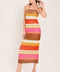HEAT WAVES POWER MESH MIDI DRESS
