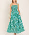 MINT PARADISO WOVEN MIDI DRESS