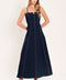 DENIM CORSET MIDI DRESS
