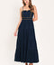 STARS ALONG THE SEAM DENIM MAXI DRESS