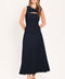 MIDNIGHT GOLDEN SECRET DENIM MAXI DRESS