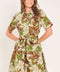VERDANT ESCAP WOVEN MINI SHIRT DRESS