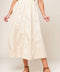 LAYTON CREAM WOVEN MIDI SKIRT