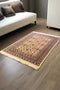 Hand-Knotted Pakistani Wool Rug, Tribal/Floral Design, size 4" x 5' 7"