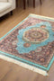Exquisite 100% Silk Persian Design Rug – Elegant and Luxurious, size 3" x 5" (H)
