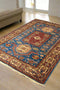 Hand-Knotted Vegetable Dye Kazak Rug from Pakistan, size 5' 7" X 7' 10"