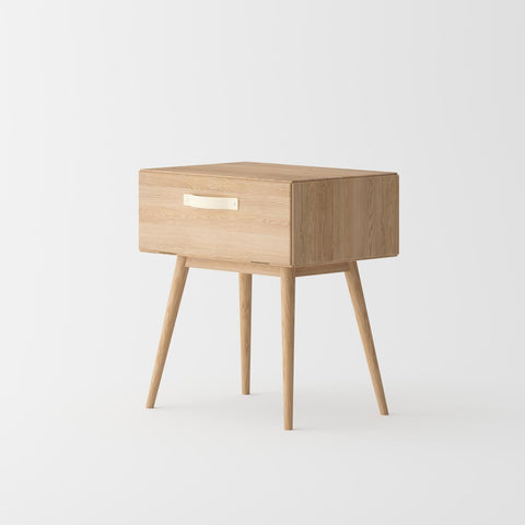Isabella Mid Century Nightstand / End Table - American White Oak