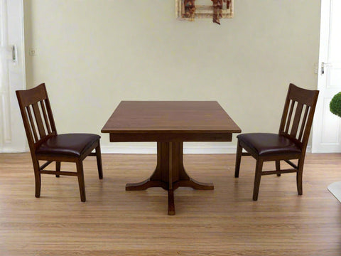 Mission Quarter Sawn Oak Square Dining Table Set - 42"