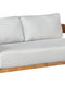 Paradiso Outdoor Solid Teak Wood Love seat - Light Gray Fabric