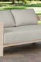 Paradiso Outdoor Solid Teak Wood Love seat Natural Look - Gray Fabric