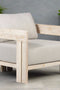 Paradiso Outdoor Solid Teak Wood Chair Natural look - Grey fabric