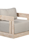 Paradiso Outdoor Teak Natural Look Swivel Chair - Gray Fabric