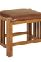Mission Spindle Stool - Quarter Sawn Oak & Leather (2 Colors Available) (Pre-Order Walnut Stain)