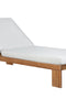 Paradiso Outdoor Teak Chaise - Light Gray Fabric