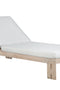 Paradiso Outdoor Teak Natural Look Chaise - Light Gray Fabric