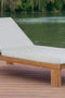 Paradiso Outdoor Teak Chaise - Gray Fabric