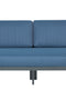 Sardinia Aluminum Frame Outdoor 74" Love seat / Sofa - Blue Cushions