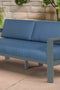 Sardinia Aluminum Frame Outdoor 74" Love seat / Sofa - Blue Cushions