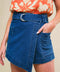 AZURE ELEGANCE DENIM SKORT