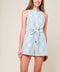 MOMENT MAKER DENIM BLUE WOVEN ROMPER