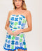 TELL ME WHITE BLUE WOVEN ROMPER