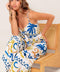 VACAY GLOW IVORY BLUE WOVEN JUMPSUIT