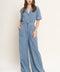 QUIET LUXURY LIGHTWEIGHT DENIM JUMPSUIT