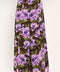 VINTAGE MERLOT WINE/PURPLE PRINTED WIDE-LEG PANTS