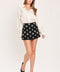 JEWELED NOIR BLACK EMBELLISHED SKORT