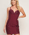 HOLIDAY GLAM BANDAGE MINI DRESS