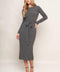 BE GOOD TO ME SWEATER MIDI DRESS
