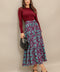 SANGRIA BLOOM WOVEN MIDI DRESS