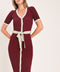 SWEETEST SEASON BUTTON DOWN SWEATER MIDI DRESS