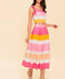 THE SPACE BETWEEN PINK WOVEN TOP AND SKIRT SET