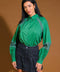 CHECK YOURSELF WOVEN TOP