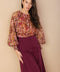 SUNSET STROLL WOVEN TOP