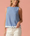 DRIFTING CURRENTS WOVEN TOP