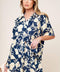 SLOW MORNINGS NAVY WOVEN TOP AND SHORTS SET