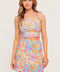 GARDEN VEIL SUNSET WOVEN TOP AND MINI SKIRT SET