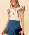 ON SECOND THOUGHT IVORY WOVEN TOP