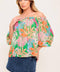 LOVING VOW GREEN WOVEN TOP