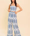 MODERN APPROACH NAVY WOVEN TOP AND PANT SET