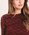 MODERN FUNCTION STRETCH KNIT LACE TOP