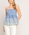 BLUE MEADOW WOVEN TOP