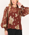 MAHOGANY PETAL SPARK WOVEN TOP
